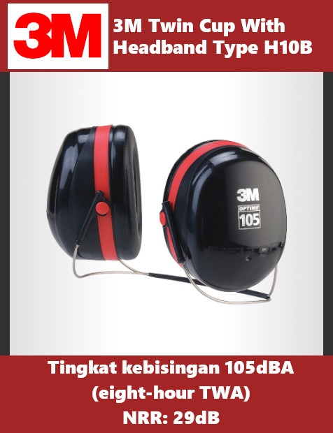 3M H10B Twin Cup With Backband