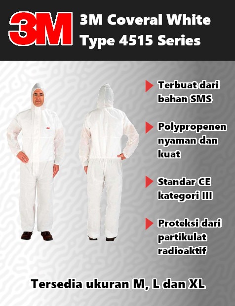 3M Coveral White Type 4515 Series